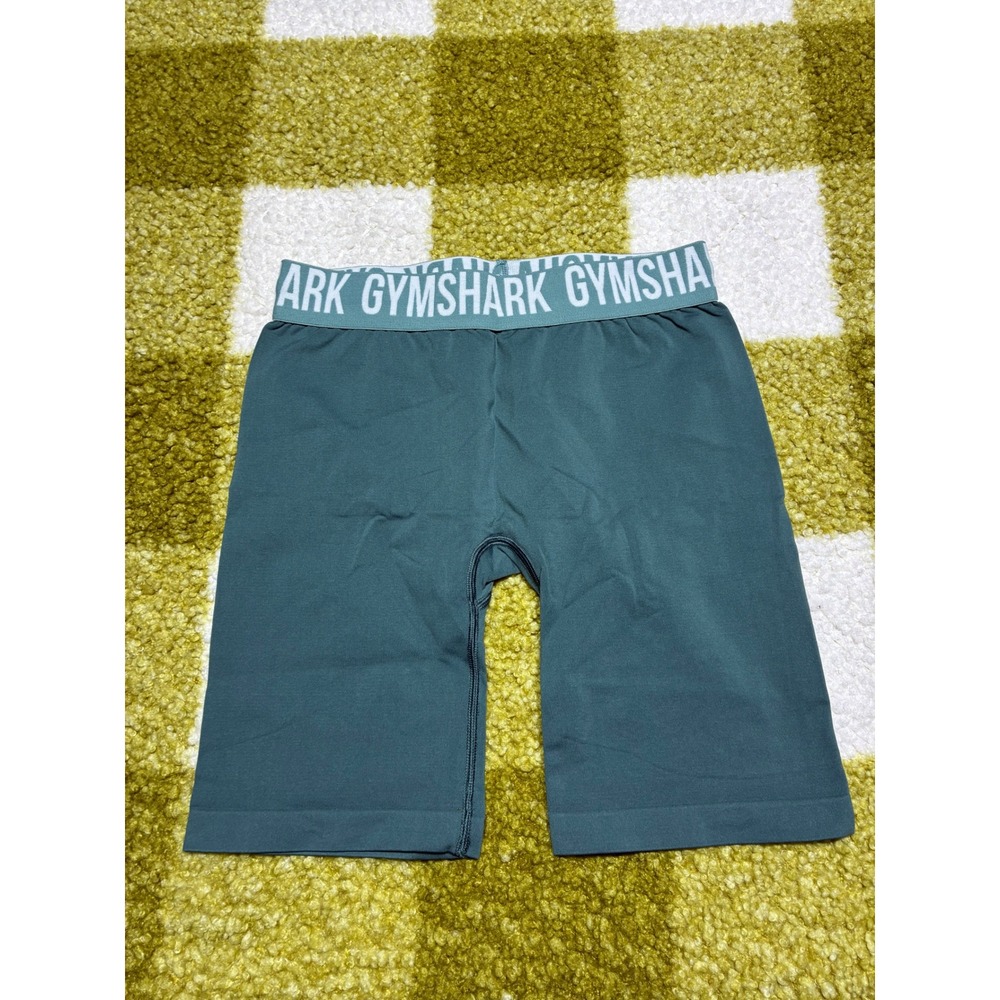 Gymshark‎ Flex Cycling Shorts Teal Green Seamless Biker Shorts GLSH4279 Womens M